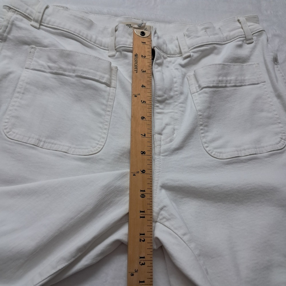Madewell The Perfect Vintage Wide Leg Jeans Women's 32 Petite White High Rise - Picture 8 of 11